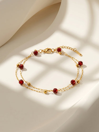 OnnMe by GIVA Cherry Loops Gold Plated Bracelet