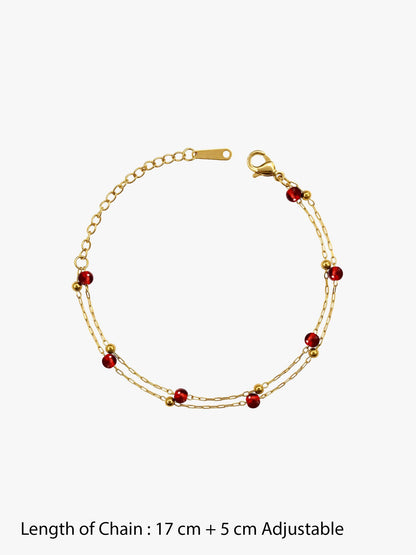 OnnMe by GIVA Cherry Loops Gold Plated Bracelet