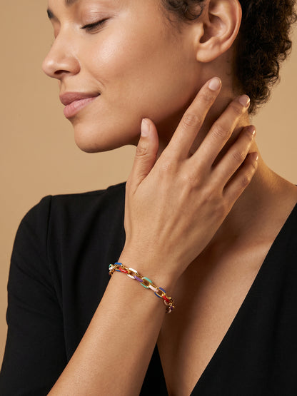 Candy Link Gold Plated Charm Bracelet