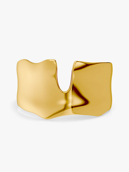 Sharp Mood Gold Plated Cuff Bracelet