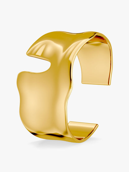 Sharp Mood Gold Plated Cuff Bracelet
