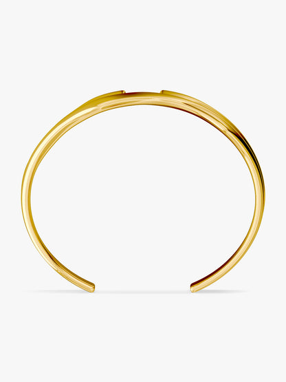 Sharp Mood Gold Plated Cuff Bracelet