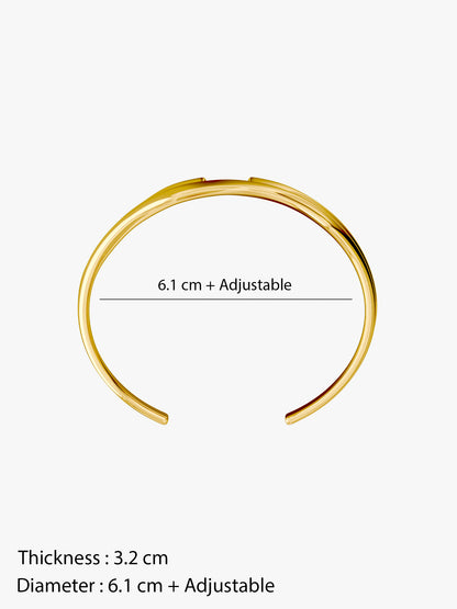 Sharp Mood Gold Plated Cuff Bracelet