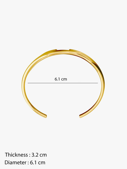 OnnMe by GIVA Sharp Mood Gold Plated Cuff Bracelet
