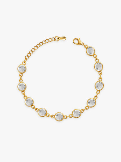 Crystal Circuit Gold Plated Bracelet