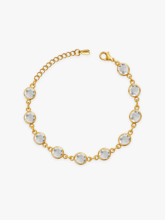 Crystal Circuit Gold Plated Bracelet