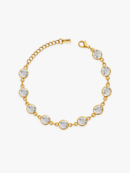 OnnMe by GIVA Crystal Circuit Gold Plated Bracelet