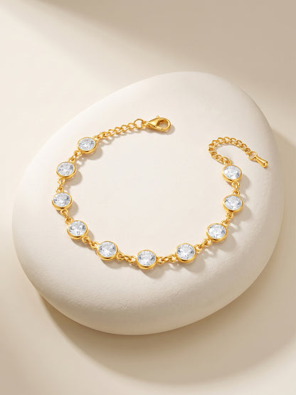 OnnMe by GIVA Crystal Circuit Gold Plated Bracelet