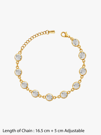 OnnMe by GIVA Crystal Circuit Gold Plated Bracelet
