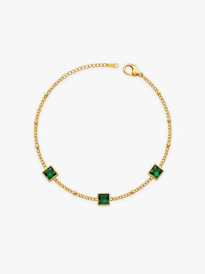 Pixel Pop Gold Plated Charm Bracelet