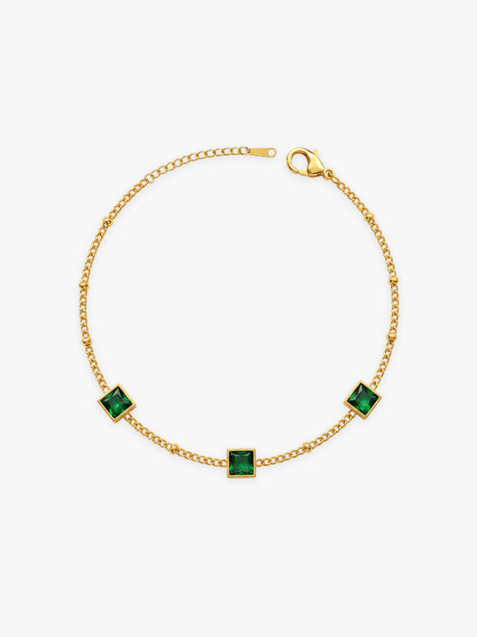 Pixel Pop Gold Plated Charm Bracelet
