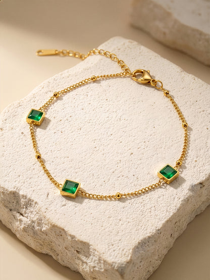 Pixel Pop Gold Plated Charm Bracelet