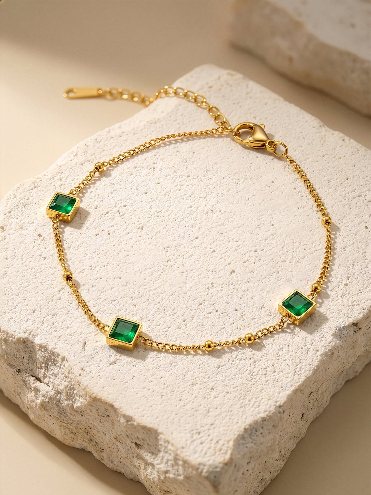 IXIA by GIVA Pixel Pop Gold Plated Charm Bracelet