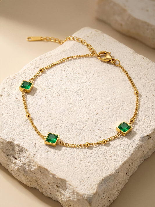 IXIA by GIVA Pixel Pop Gold Plated Charm Bracelet