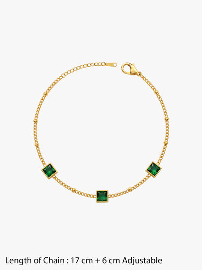 Pixel Pop Gold Plated Charm Bracelet
