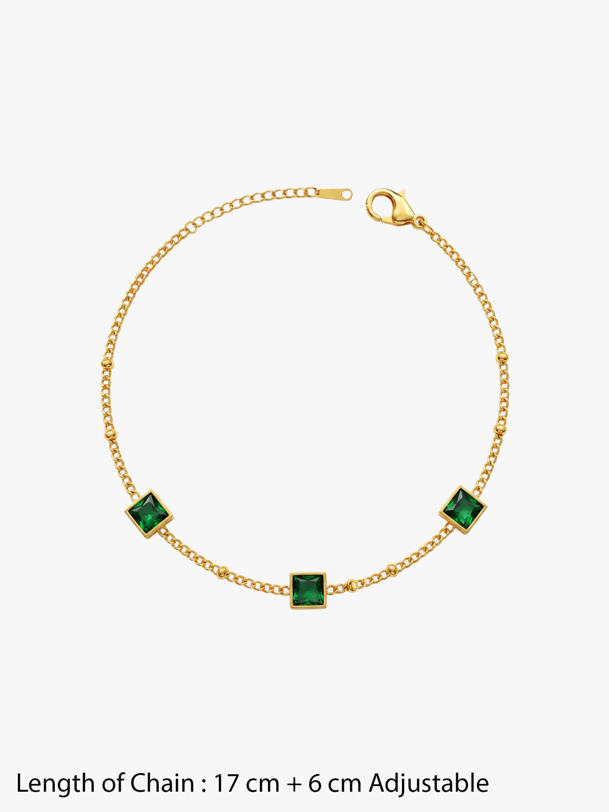 IXIA by GIVA Pixel Pop Gold Plated Charm Bracelet