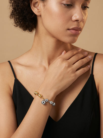 Mix Pop Dual Tone Beaded Bracelet