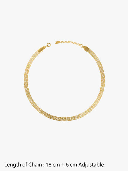 OnnMe by GIVA Stacked Signal Gold Plated Layered Bracelet
