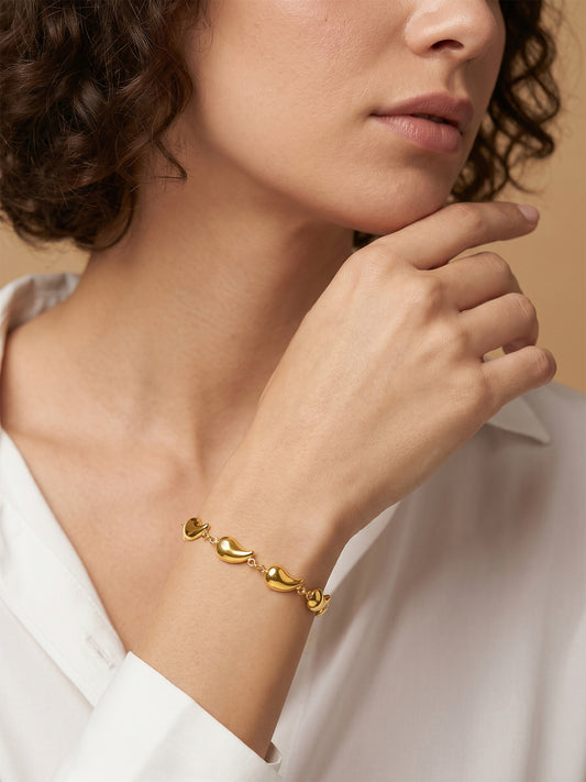 IXIA by GIVA Liquid Crush Gold Plated Bracelet