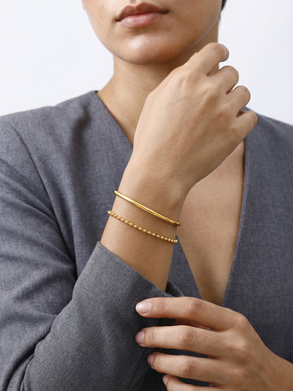 Duo Drip Gold Plated Bracelet