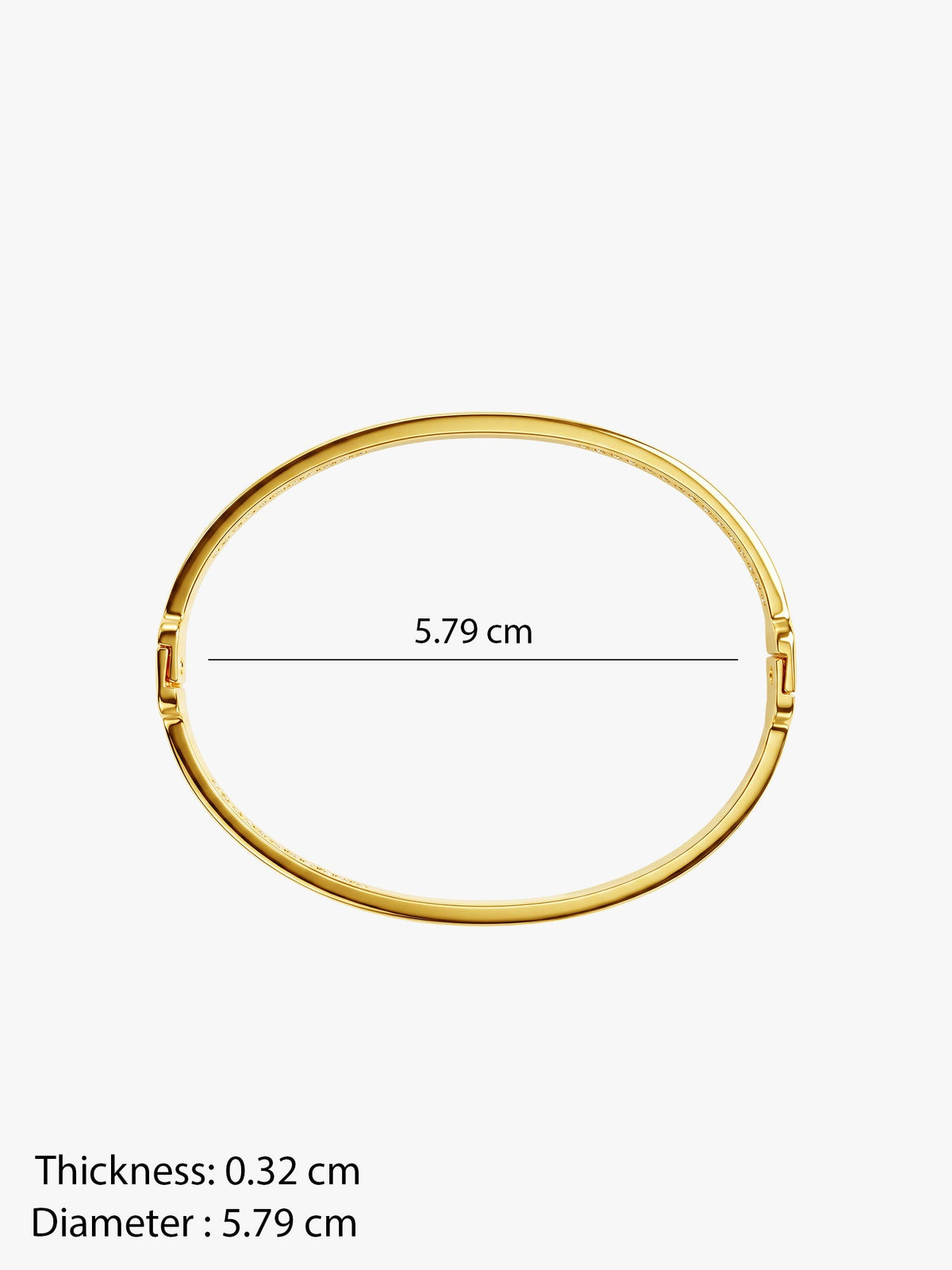 IXIA by GIVA Bling Behaviour Gold Plated Bangle Bracelet