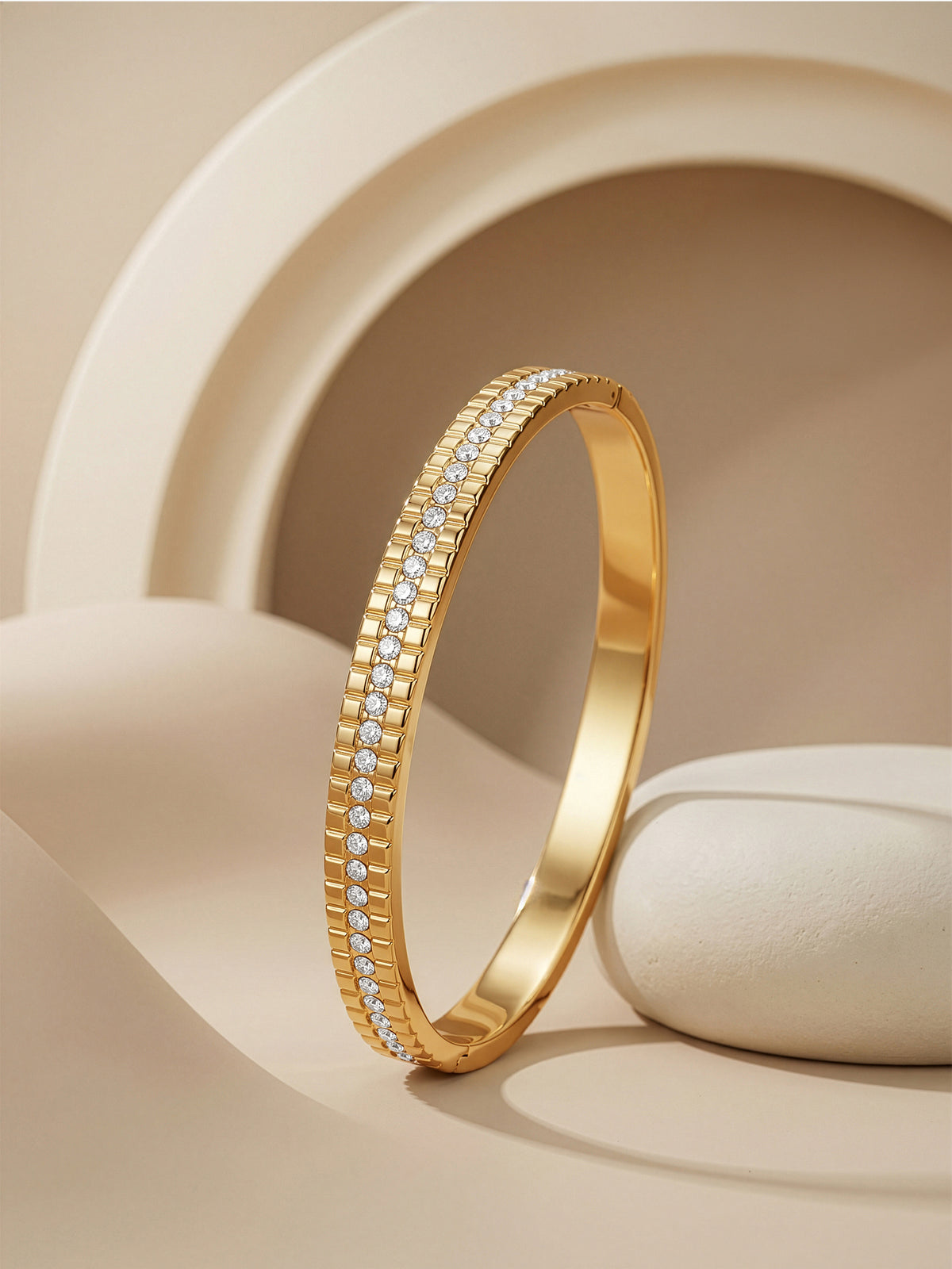 IXIA by GIVA Lit Gold Plated Bangle