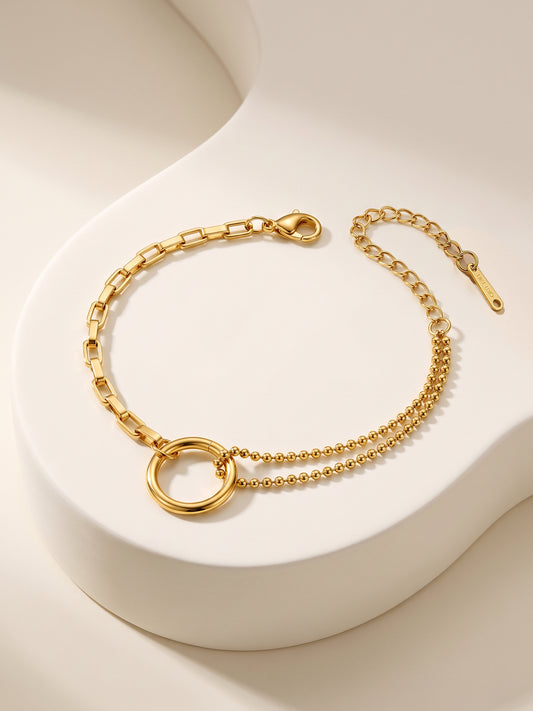 IXIA by GIVA Loop Lane Gold Plated Bracelet