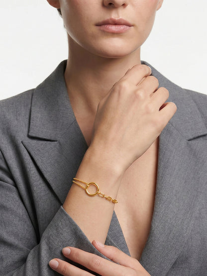OnnMe by GIVA Loop Lane Gold Plated Bracelet