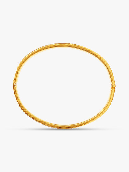 Solar Static Gold Plated Bangle Bracelet