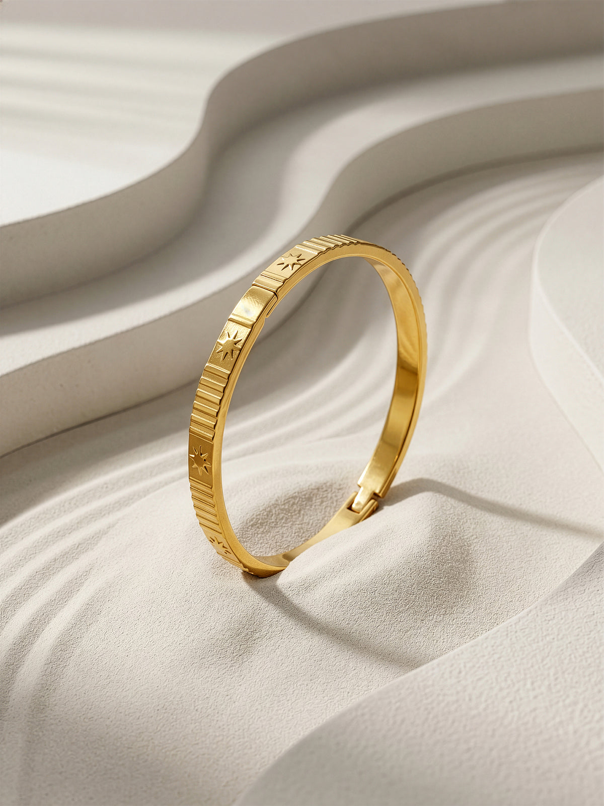 IXIA by GIVA Solar Static Gold Plated Bangle Bracelet