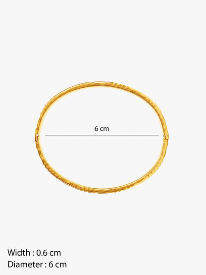 Solar Static Gold Plated Bangle Bracelet