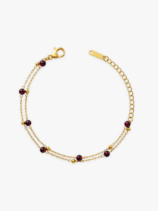 Cherry Static Gold Plated Bracelet