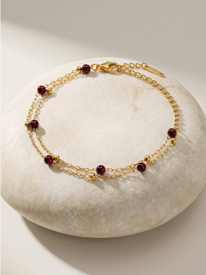 Cherry Static Gold Plated Bracelet