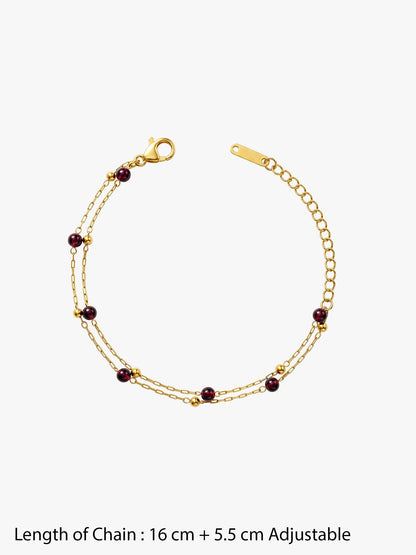 Cherry Static Gold Plated Bracelet