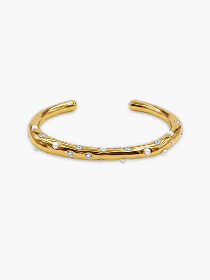 Stay Shining Gold Plated Cuff Bracelet