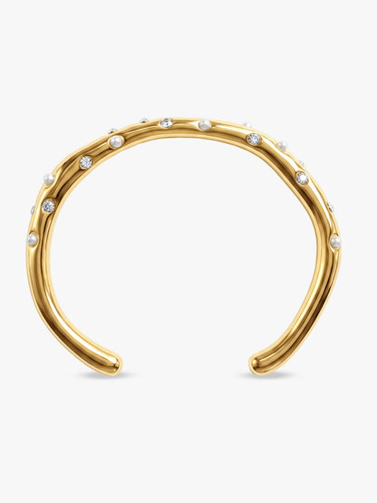 Stay Shining Gold Plated Cuff Bracelet