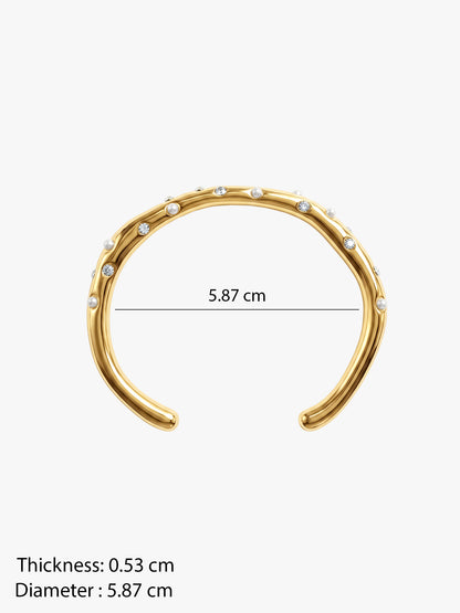 OnnMe by GIVA Stay Shining Gold Plated Cuff Bracelet