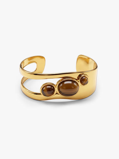 Amber Voltage Gold Plated Cuff Bracelet
