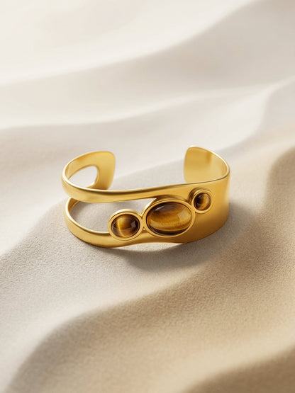 Amber Voltage Gold Plated Cuff Bracelet
