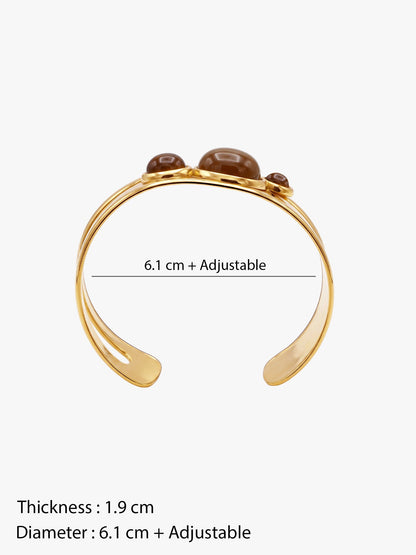 Amber Voltage Gold Plated Cuff Bracelet