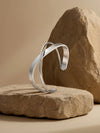 IXIA by GIVA Spin Rhodium Plated Cuff Bracelet