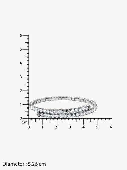 OnnMe by GIVA Ice Theory Rhodium Plated Cuff Bracelet