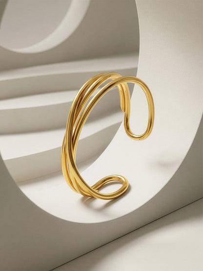 Play Date Gold Plated Cuff Bracelet