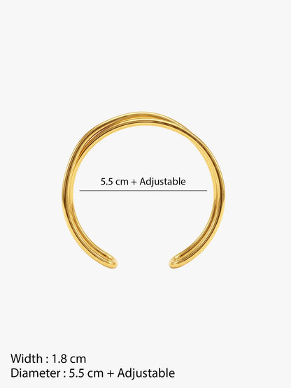 Play Date Gold Plated Cuff Bracelet