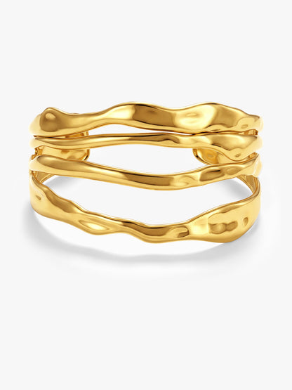 Melt Fiction Gold Plated Cuff Bracelet