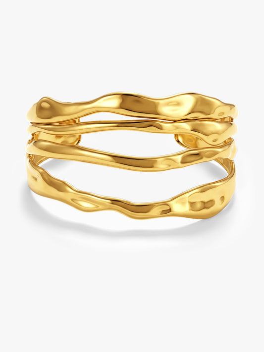 Melt Fiction Gold Plated Cuff Bracelet