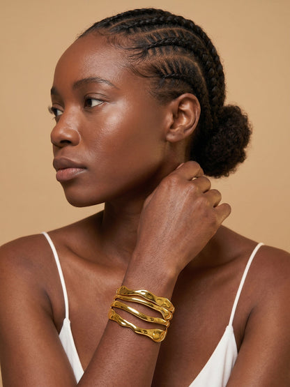 Melt Fiction Gold Plated Cuff Bracelet