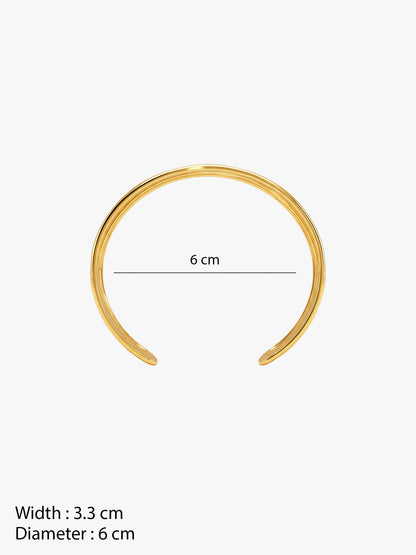 OnnMe by GIVA Melt Fiction Gold Plated Cuff Bracelet
