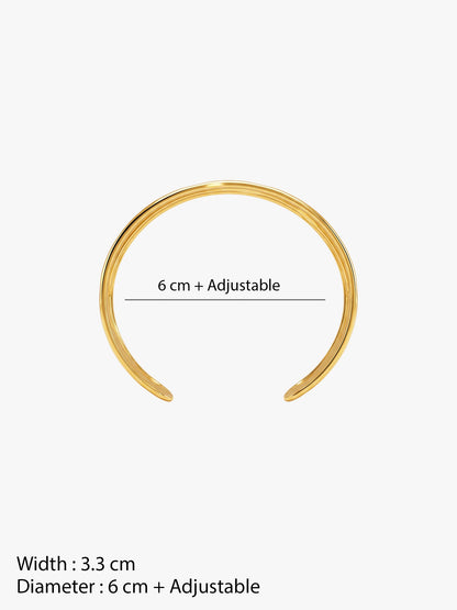Melt Fiction Gold Plated Cuff Bracelet