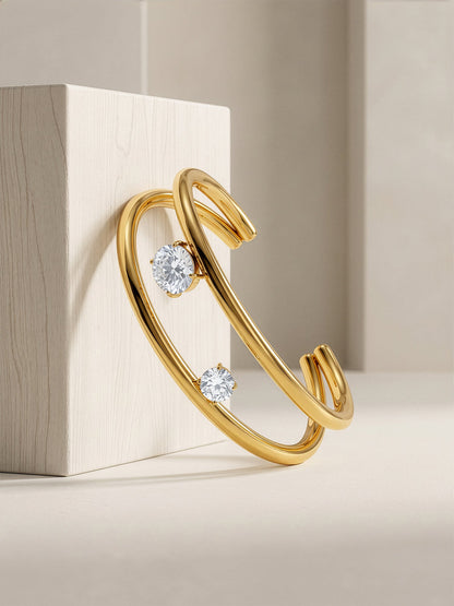 OnnMe by GIVA Meet Cute Gold Plated Cuff Bracelet